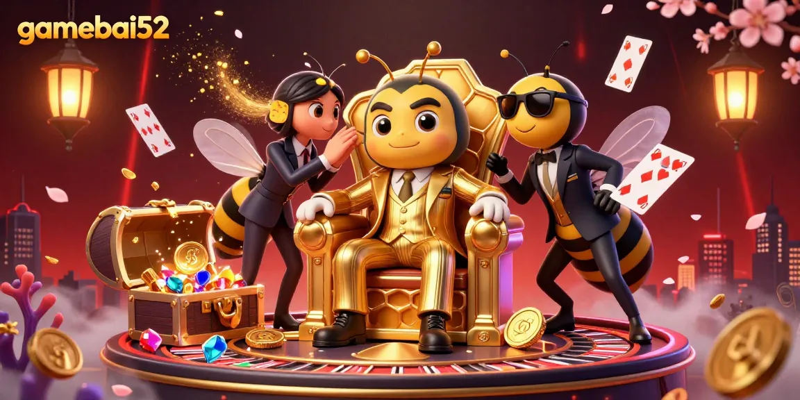 Play and win with gamebai52 in this rich casino illustration filled with action and excitement.