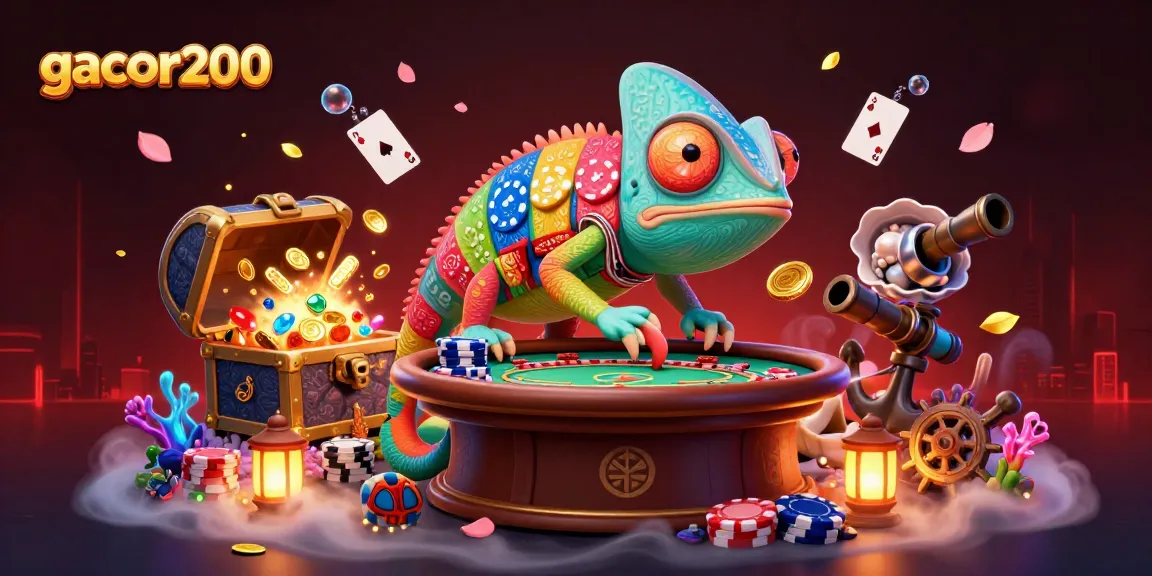 Menangkan jackpot besar di gacor200 dengan ilustrasi kasino yang menarik dan kaya warna.