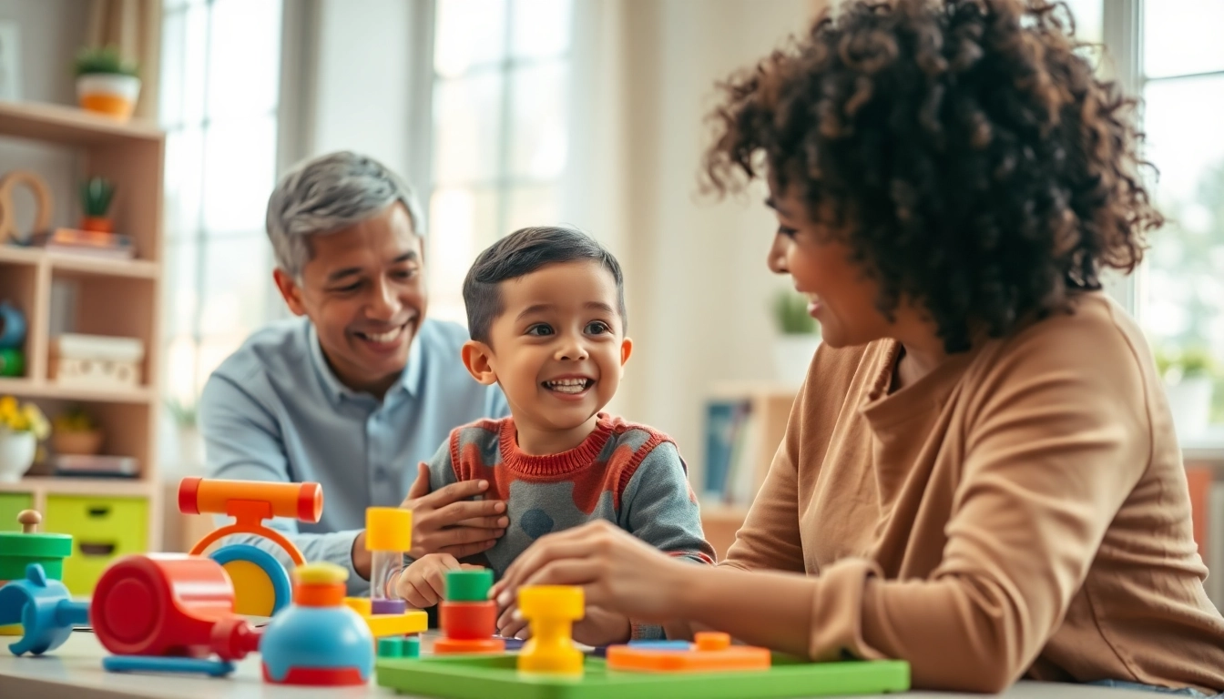 Engaging ABA therapy in Novi session with a therapist and child in a colorful environment.