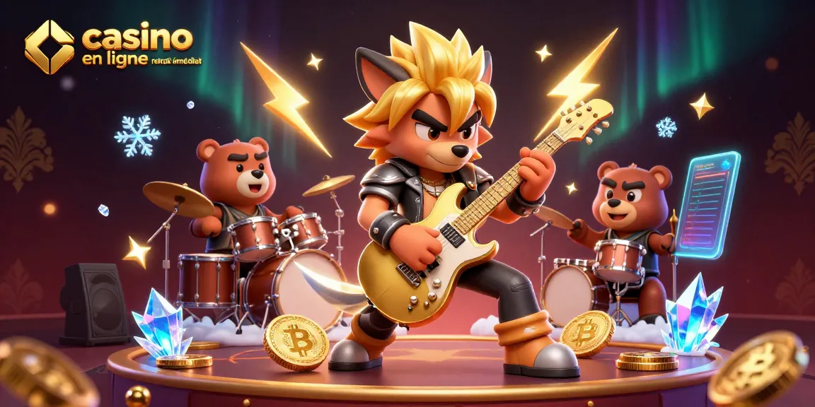 Animation captivante sur un casino en ligne retrait immédiat avec personnages dynamiques et éléments de jeu