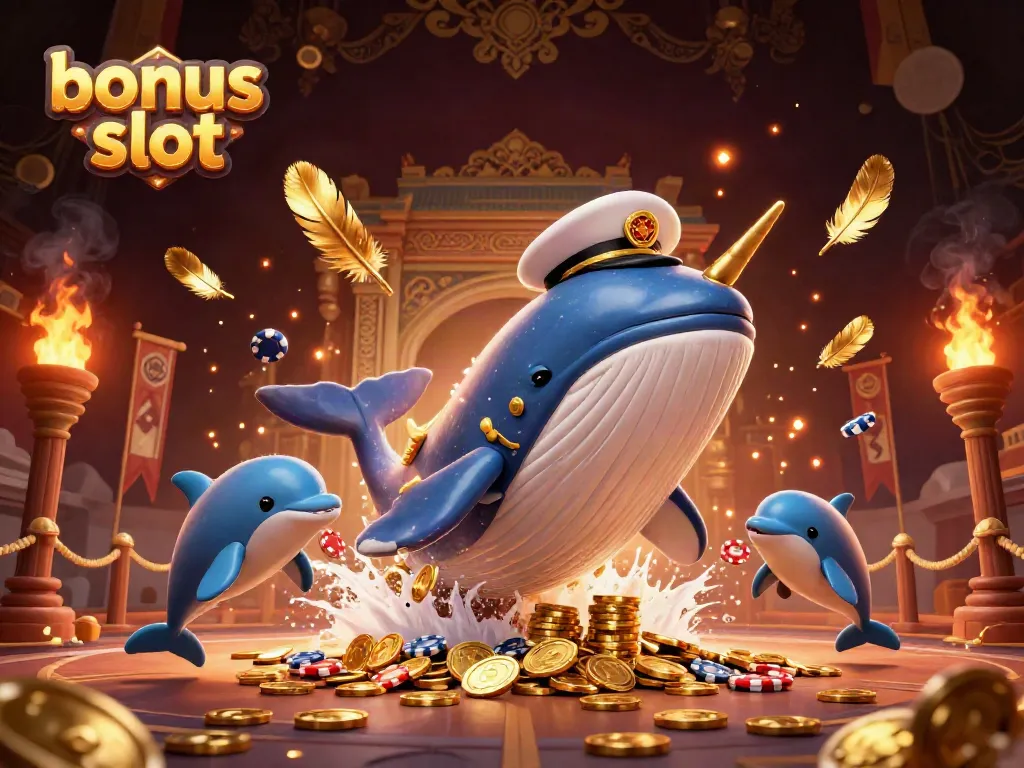 Experience thrilling moments with the bonus slot exploring vibrant slots visuals and playful characters in a dynamic casino scene.