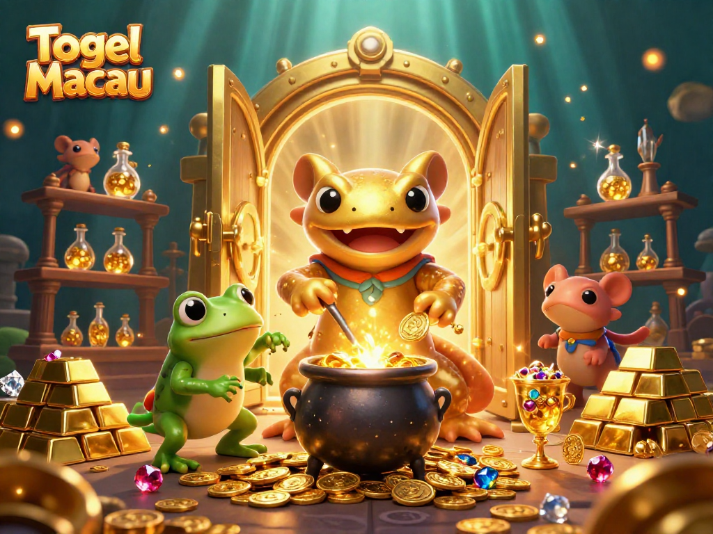 Engage with Togel Macau for exciting lottery experiences with unique gold-themed 3D illustration!