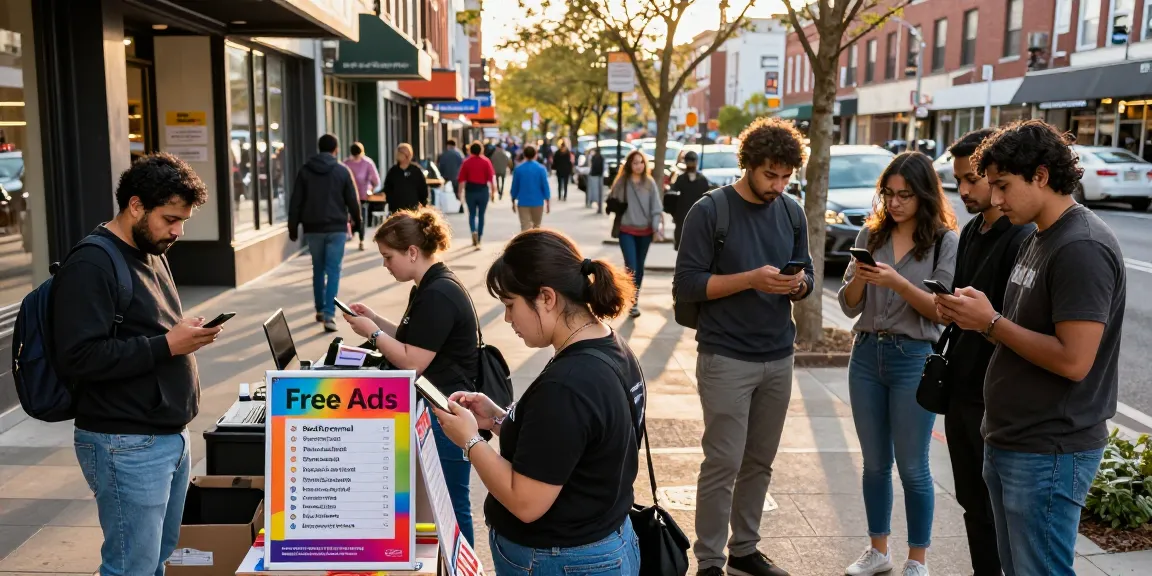 Vibrant community marketplace scene featuring BedPersonal users finding local classifieds.