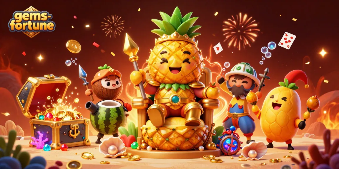 Spin to win at gems-fortune with vibrant 3D characters and rewarding gaming elements!