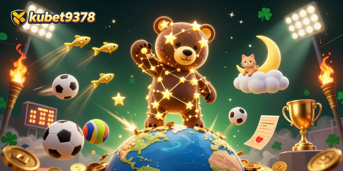 Engage with kubet9378's immersive gaming featuring constellation bear, sports elements, and dynamic action.