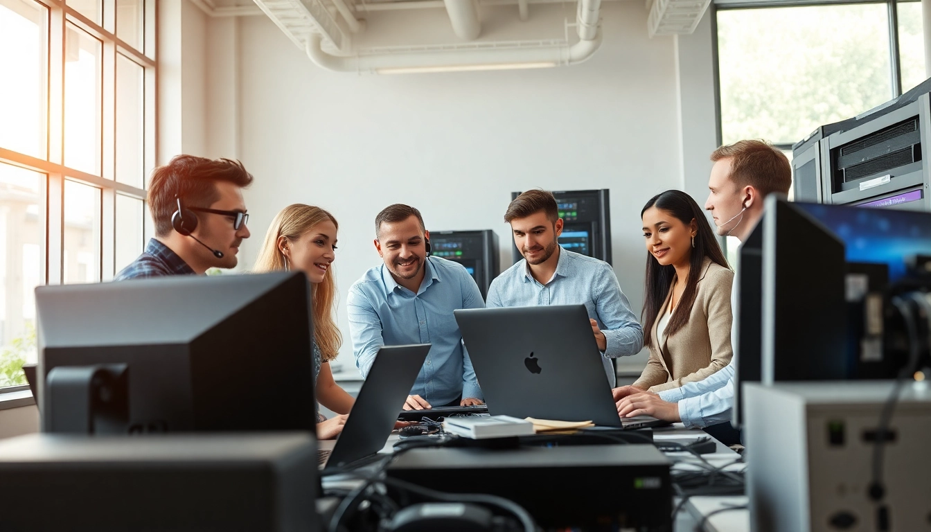 Engage with professional IT support for small business London in a vibrant office environment.