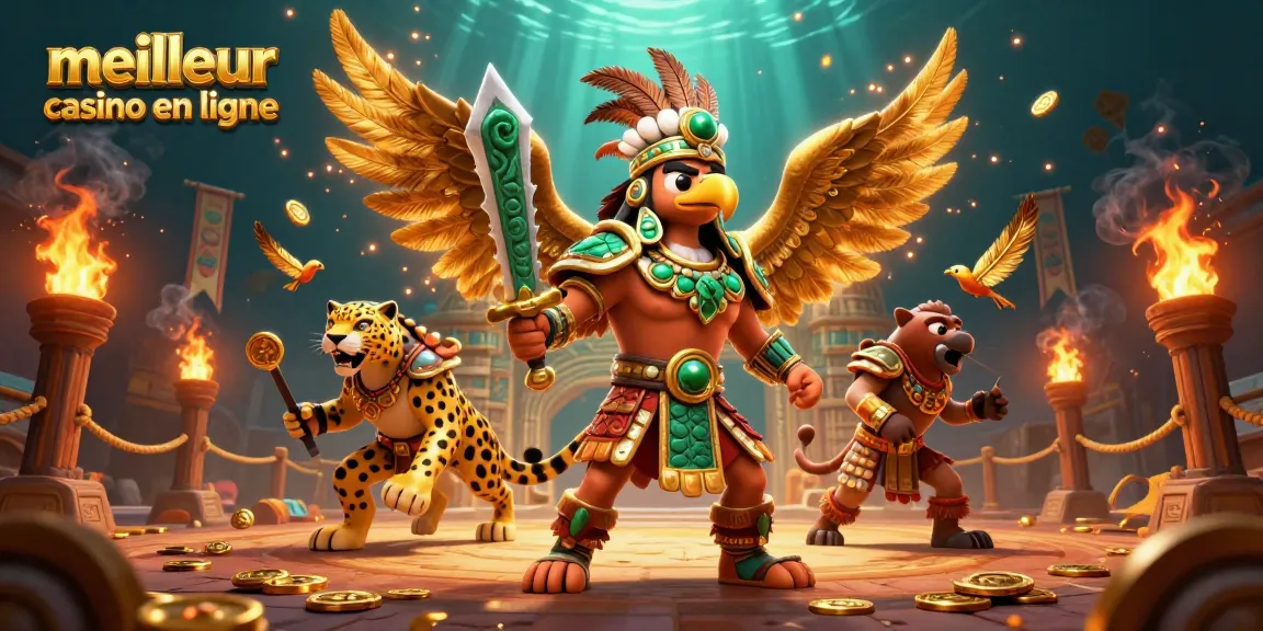 Jouer au meilleur casino en ligne avec des guerriers aztèques et de riches éléments de jeu